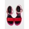 Suede strappy sandals