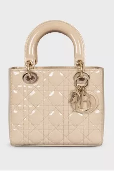 Lady Dior patent leather bag
