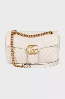 White leather GG Marmont bag