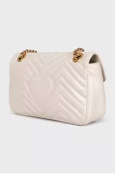 White leather GG Marmont bag