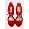 Plush stiletto sandals