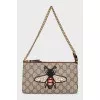 Canvas clutch in signature print