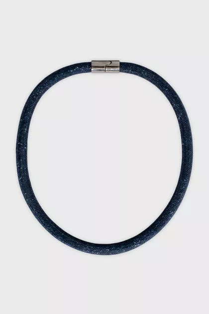 Blue choker with crystals