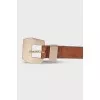 Narrow leather belt