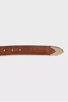 Narrow leather belt