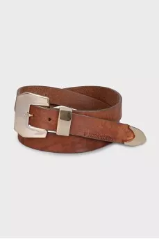 Narrow leather belt
