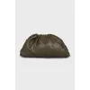Green leather clutch