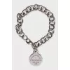 Silver bracelet with signature charm