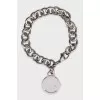 Silver bracelet with signature charm