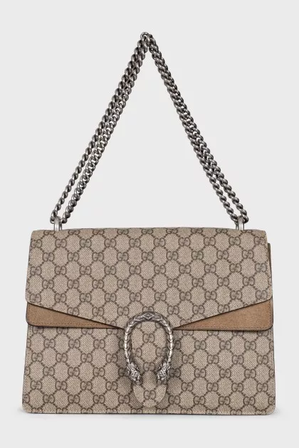Canvas bag with Dionysus signature print