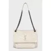 Niki white leather bag