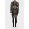 Vintage trench coat with zipper and buttons