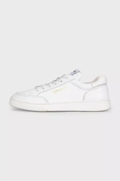 White leather sneakers