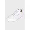 White leather sneakers