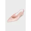 Patent leather flat slingbacks