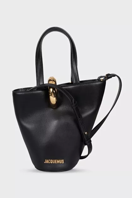 Black leather Bambola bag