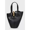Black leather Bambola bag