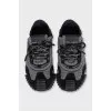 Men's gray textile sneakers