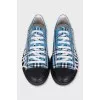 Men's blue plaid sneakers