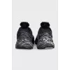 Men's sneakers made of textile and leather with a print
