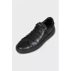 Men's leather lace-up sneakers