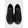 Men's leather lace-up sneakers