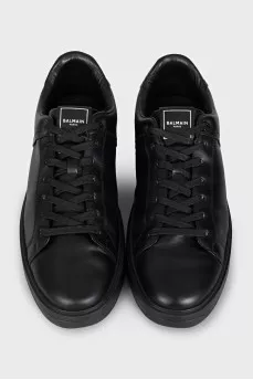 Men's leather lace-up sneakers