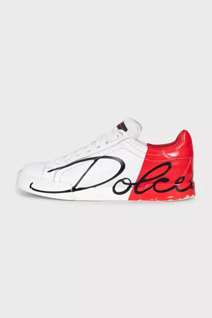 White and red Portofino sneakers