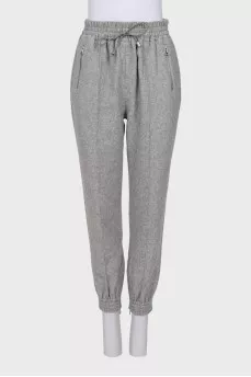 Gray trousers with creases