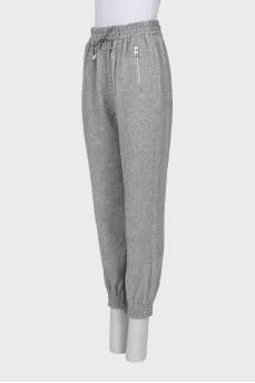 Gray trousers with creases