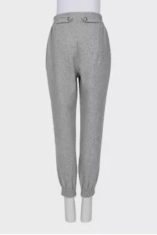 Gray trousers with creases