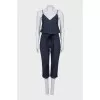 Blue denim overalls