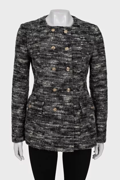 Gray cropped coat