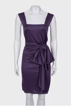 Silk dress with a long belt