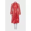 Red silk dress