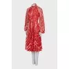 Red silk dress