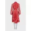 Red silk dress