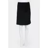 Vintage straight midi skirt with buttons
