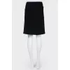 Vintage straight midi skirt with buttons