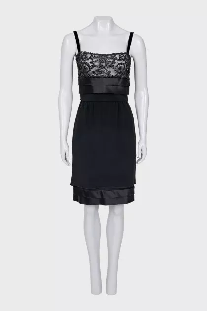 Silk sequin strappy dress