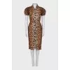 Dress with a removable cape