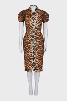 Dress with a removable cape