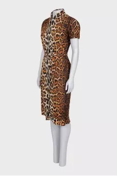 Dress with a removable cape