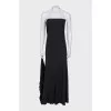 Black dress with a long train
