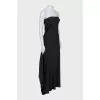 Black dress with a long train