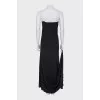 Black dress with a long train