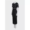 Knitted dress with metallic decor