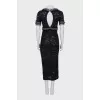 Knitted dress with metallic decor