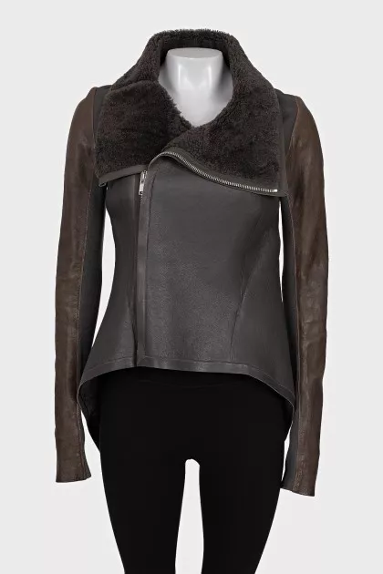 Asymmetrical zip-up jacket