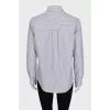 Striped shirt with signature embroidery